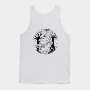 Enchanted forest with mushrooms Tank Top